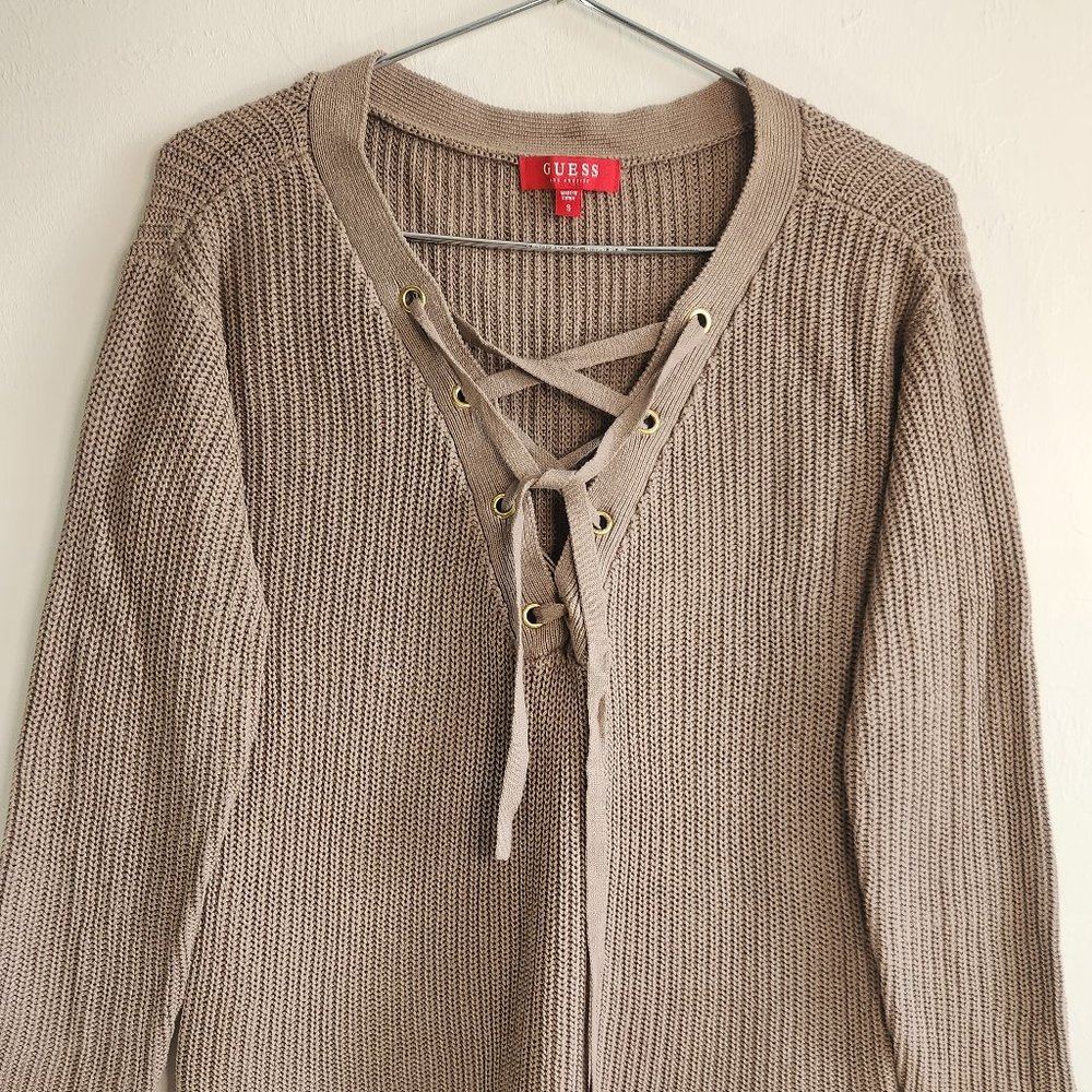 Woman's Lace Up Sweater by Guess Size S